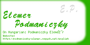 elemer podmaniczky business card